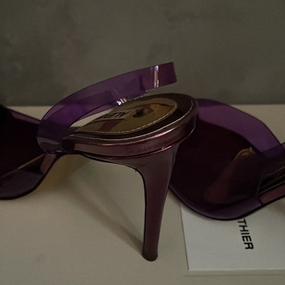 Alexandre Vauthier PVC sling back studded toe heels - Picture 6 of 9